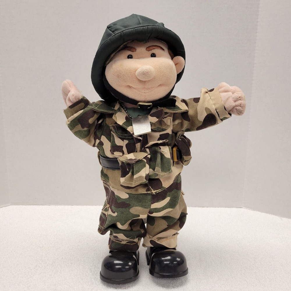 Vtg MUSICAL PLUSH ARMY SOLDIER‎ 1979 Beverly Hills Teddy Bear Co